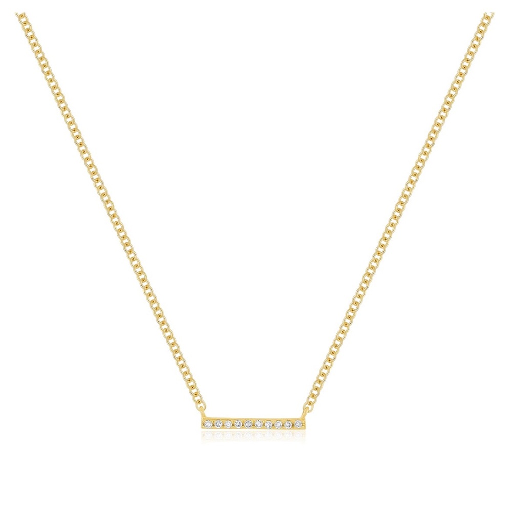DIAMOND MINI BAR NECKLACE